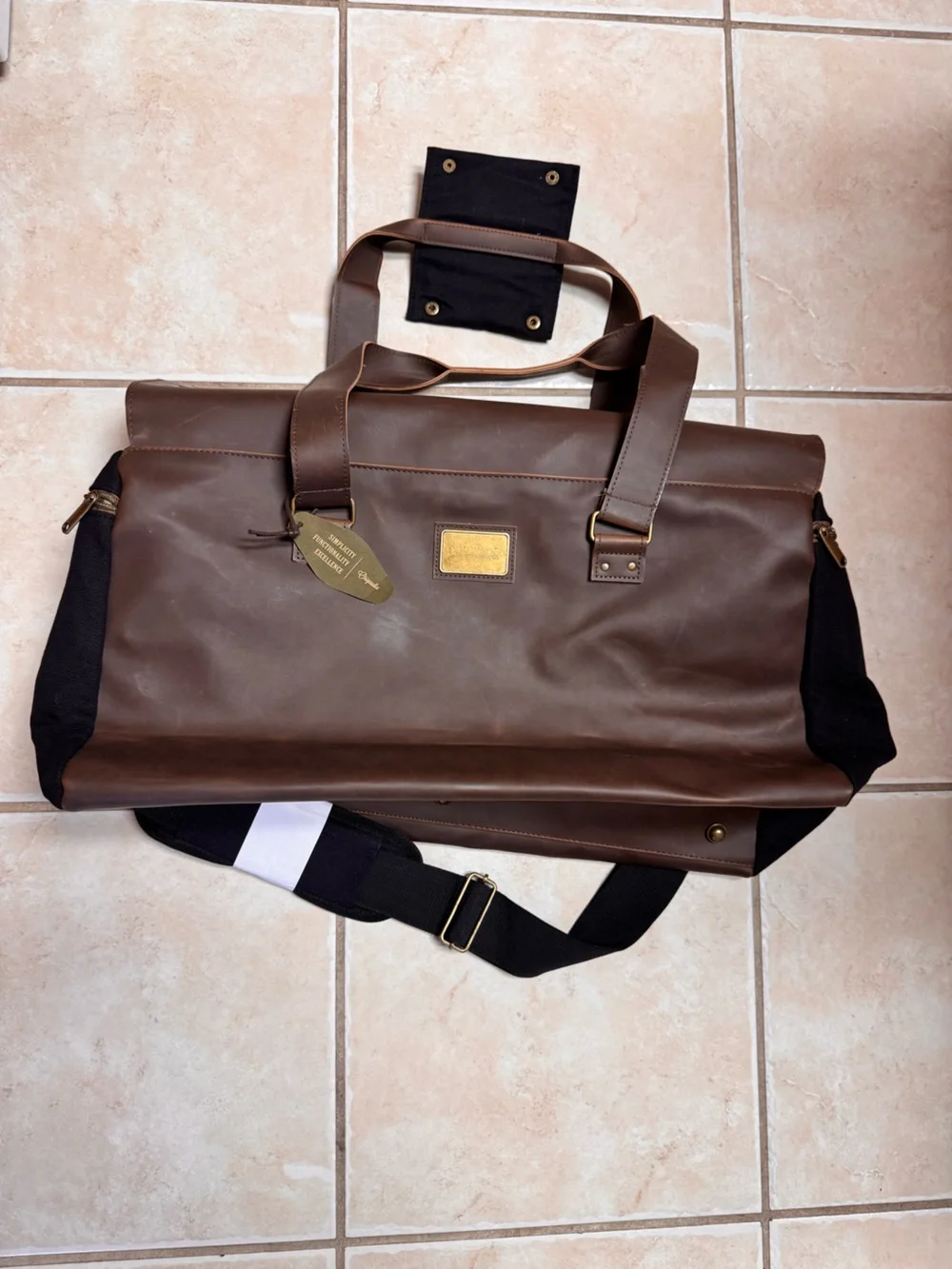 Finley Mill Collection Skyward Insurance Brown Leather Weekender Bag